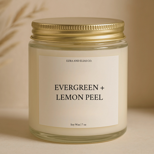 Evergreen + Lemon Peel Soy Candle