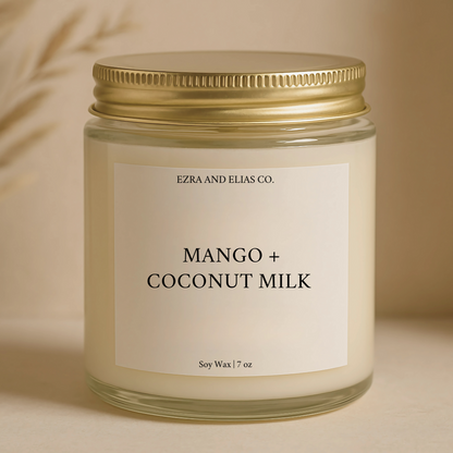 Mango + Coconut Milk Soy Candle